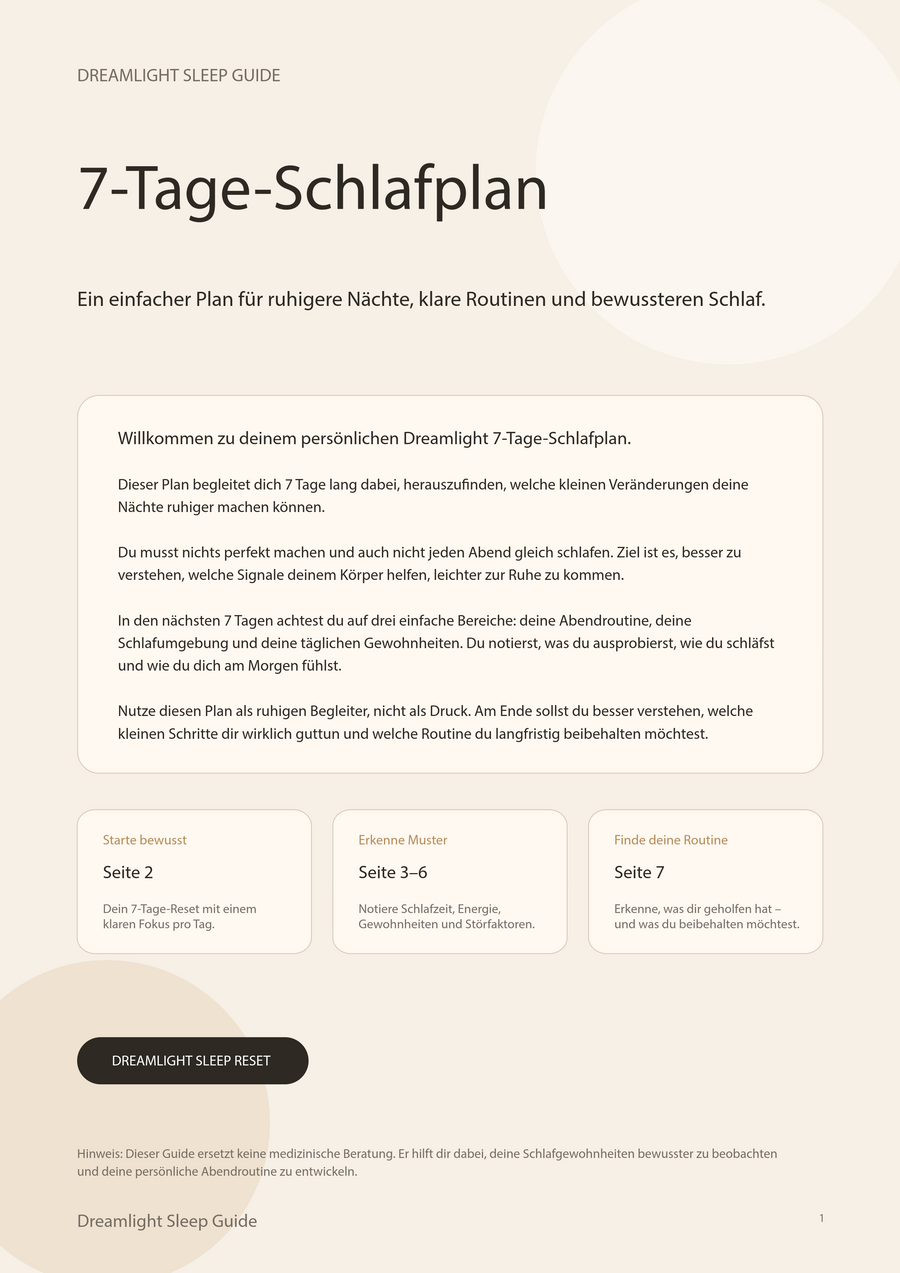 Dreamlight Sleep Guide PDF Cover